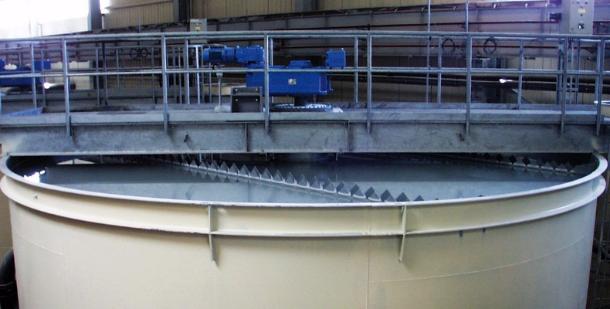 The thickener A 100/150 – diameter 10 m, in operation